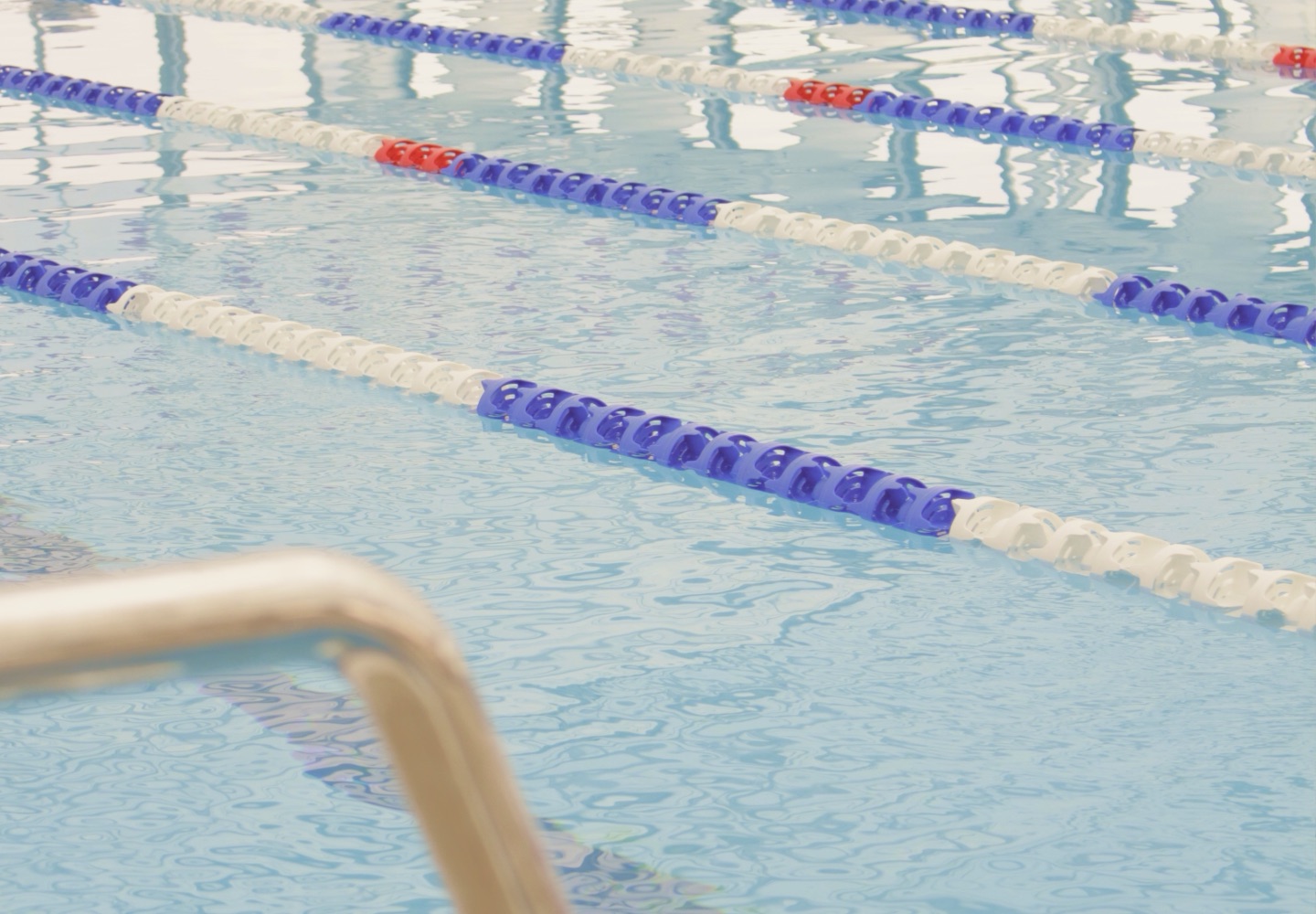 Swimming lanes in the rooftop pool