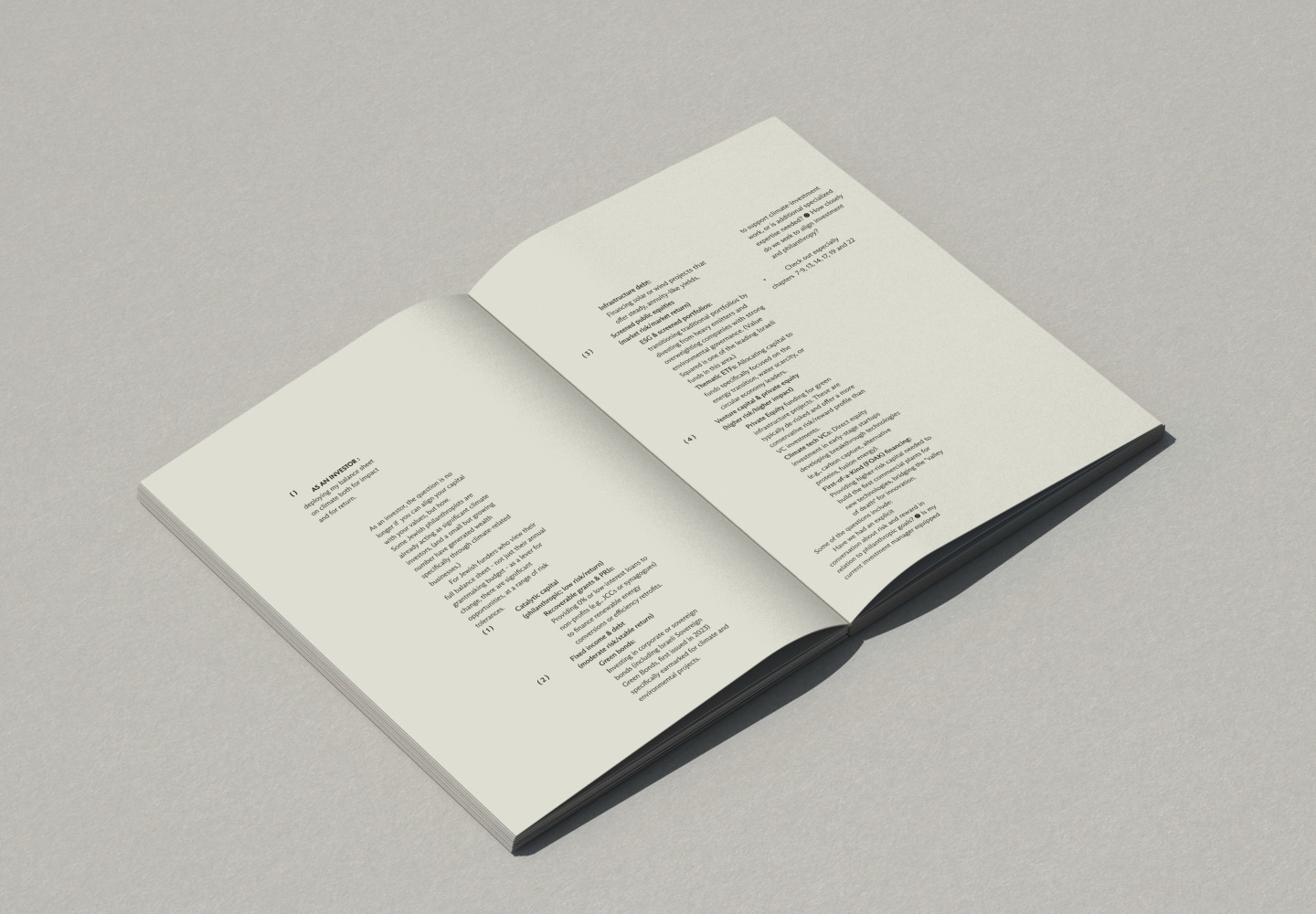 Open text spread