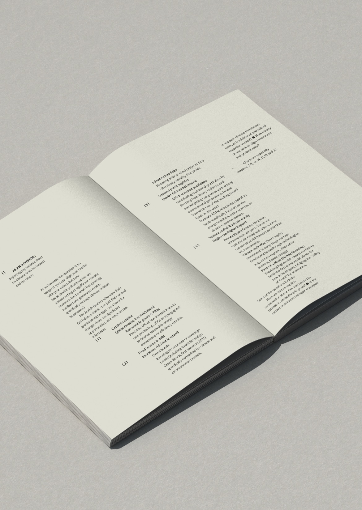 Open text spread