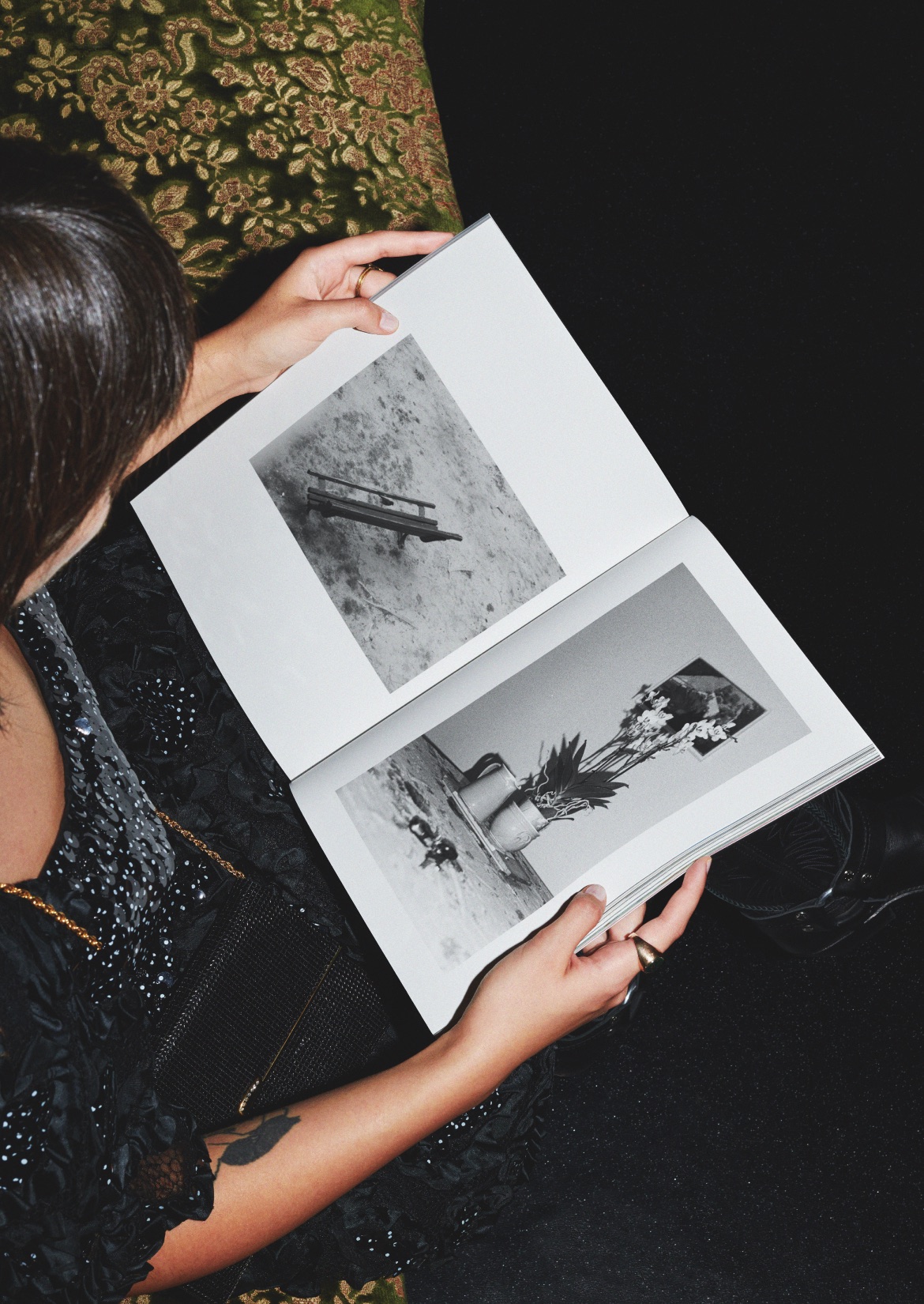Black-and-white photo spread inside Punktum