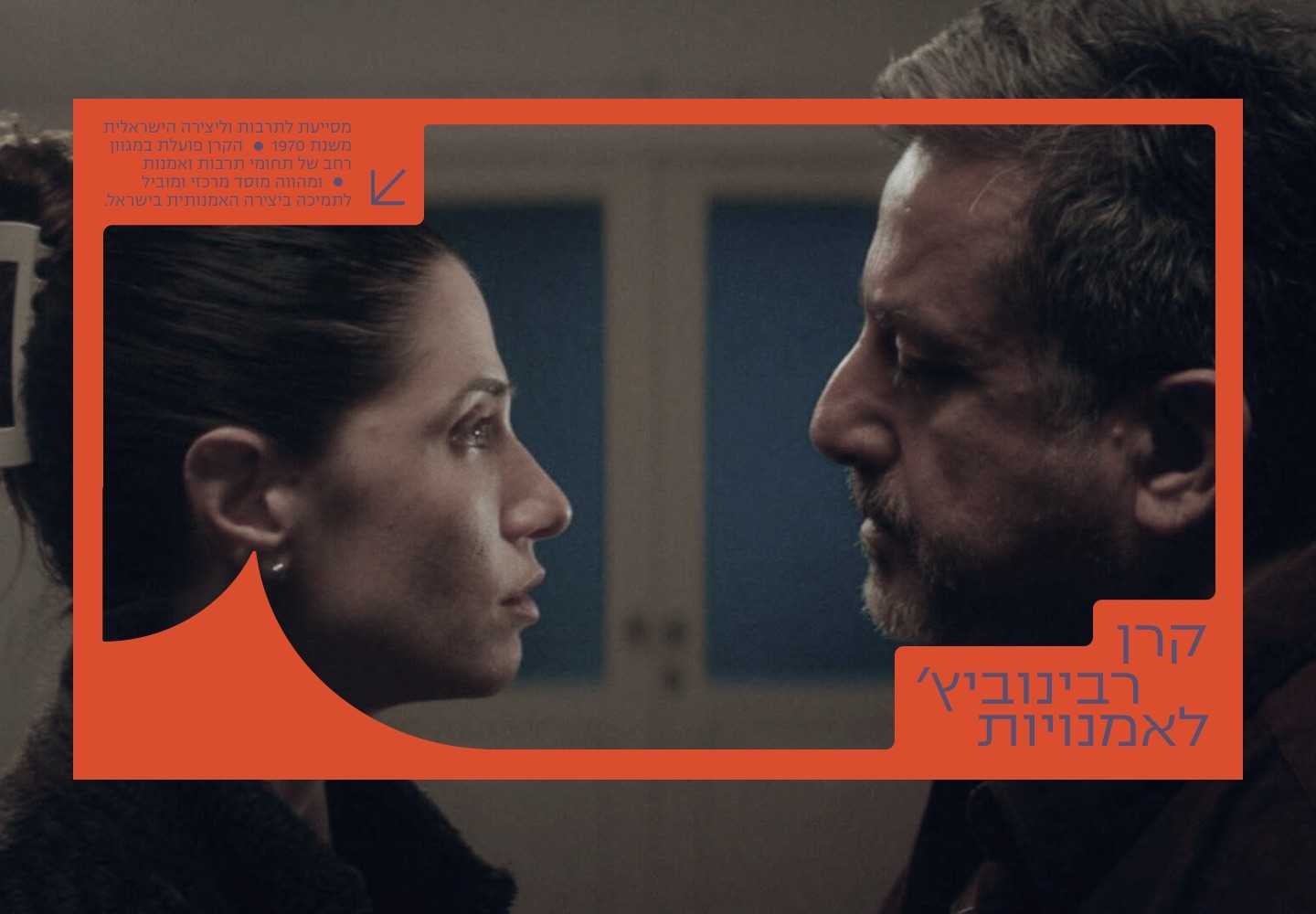 Rabinovich Foundation brand frame over a film still